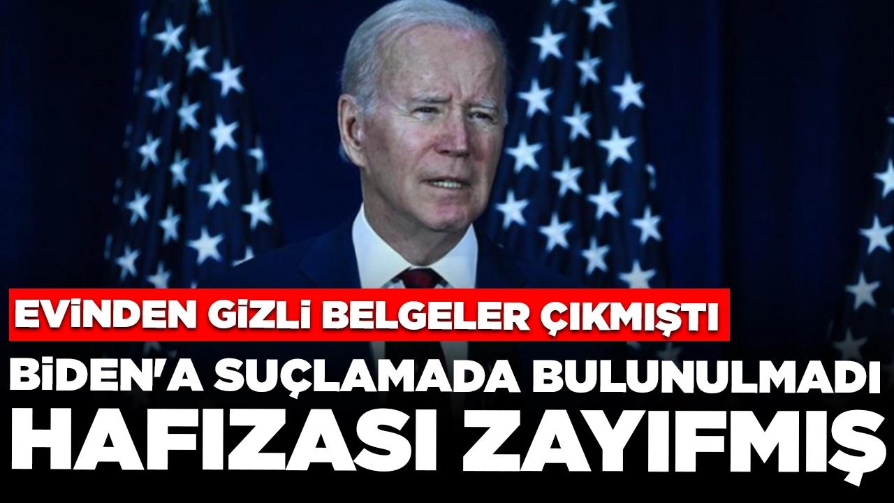 Evinden gizli belgeler çıkmıştı! Biden'a 'iyi hal' kararı: Hafızası zayıf