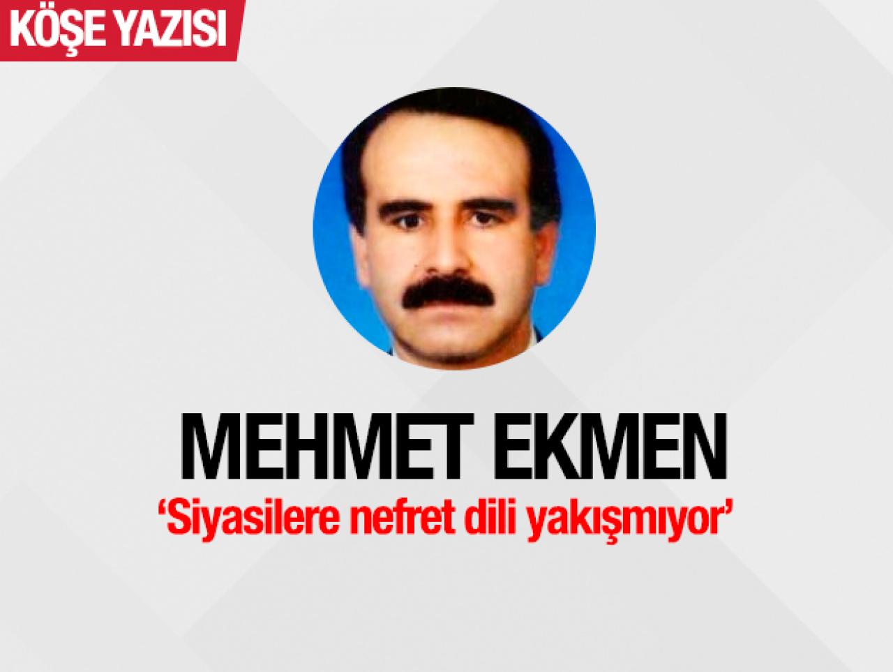 Siyasilere nefret dili yakışmıyor