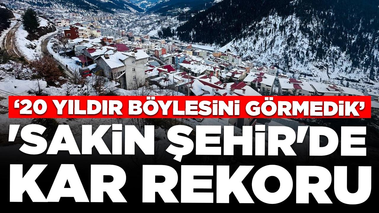 'Sakin şehir'de kar rekoru