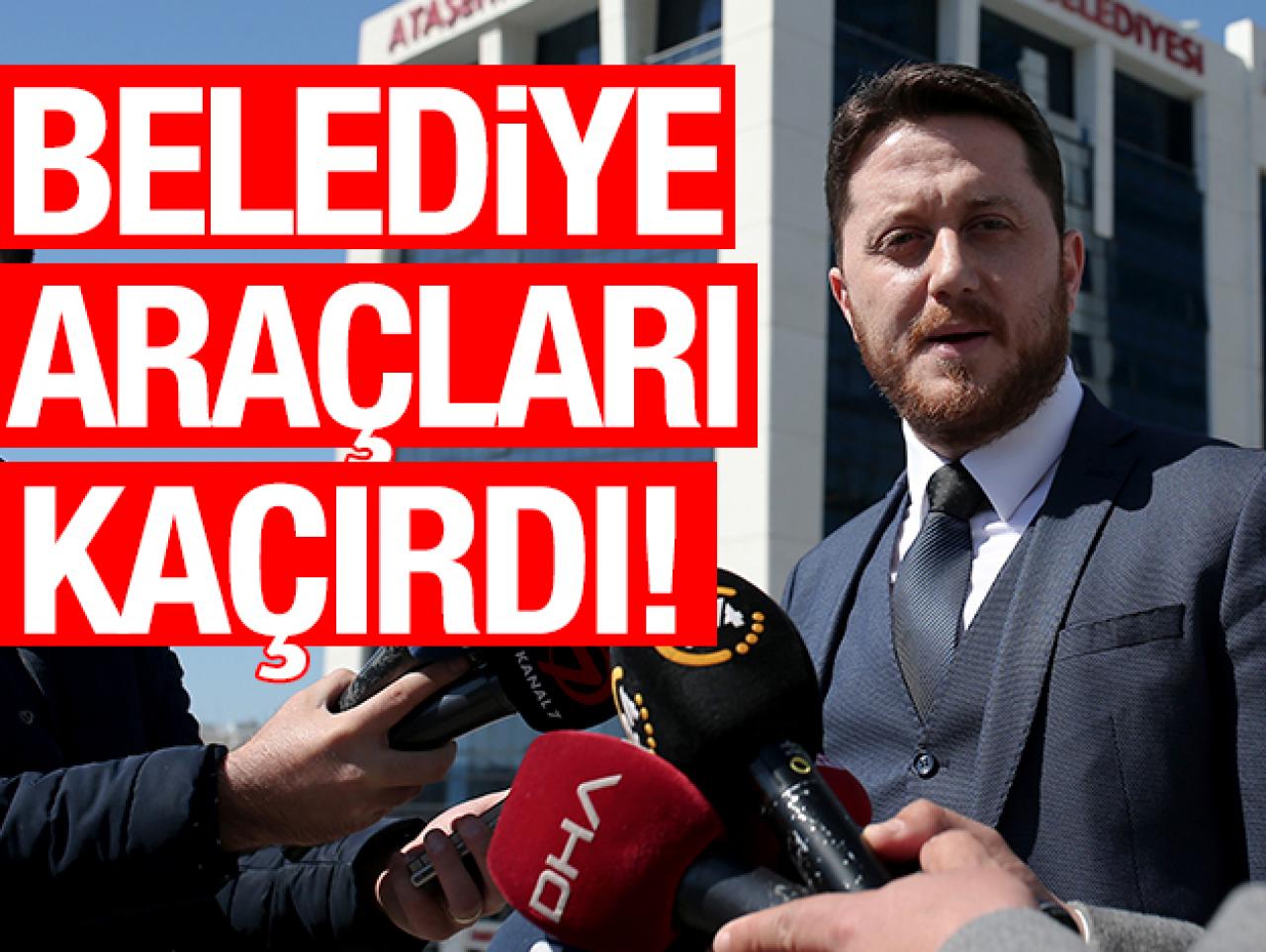 Belediye araçları kaçırdı