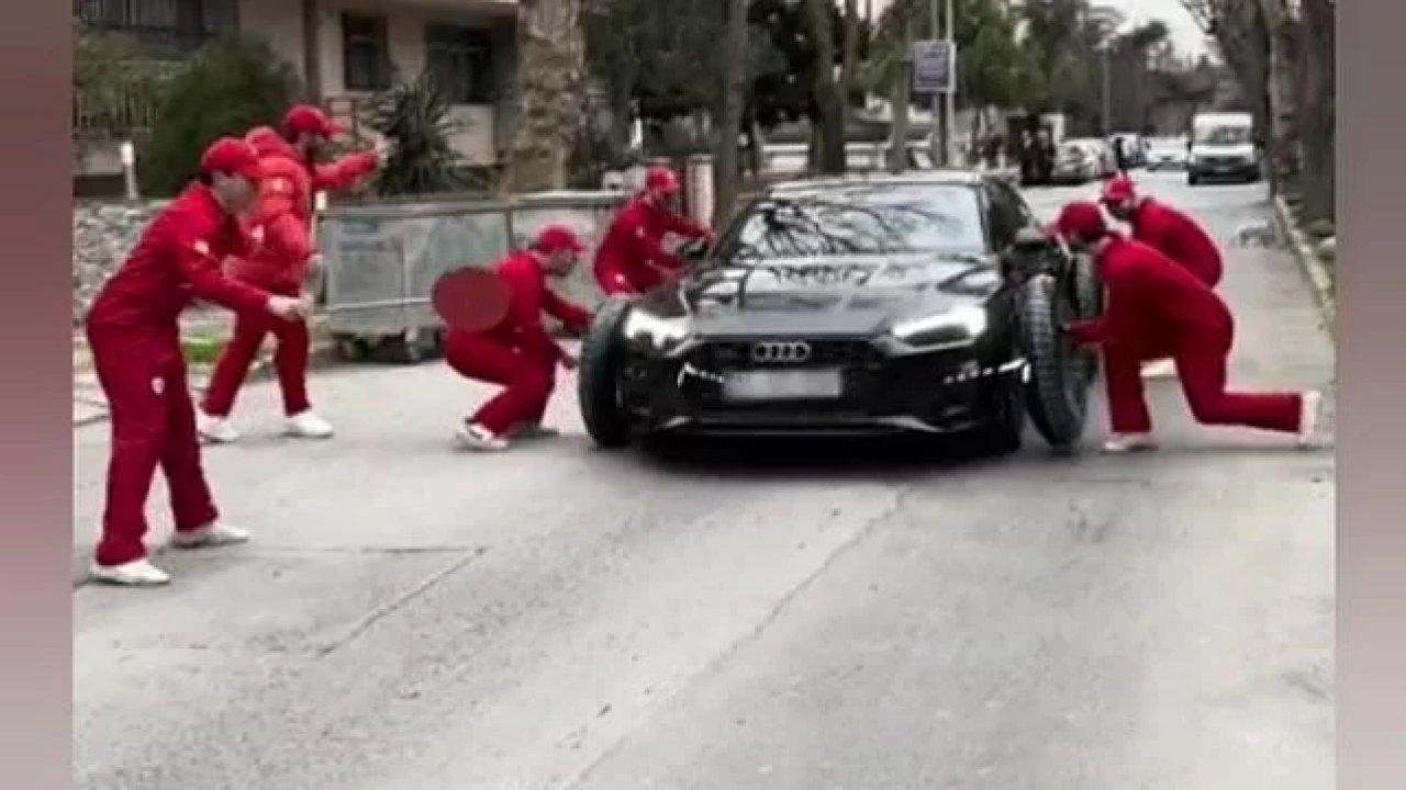 İstanbul sokaklarında Formula 1'deki pit stop şakası yapıldı