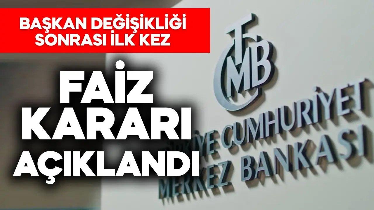 Merkez Bankası faiz kararını açıkladı