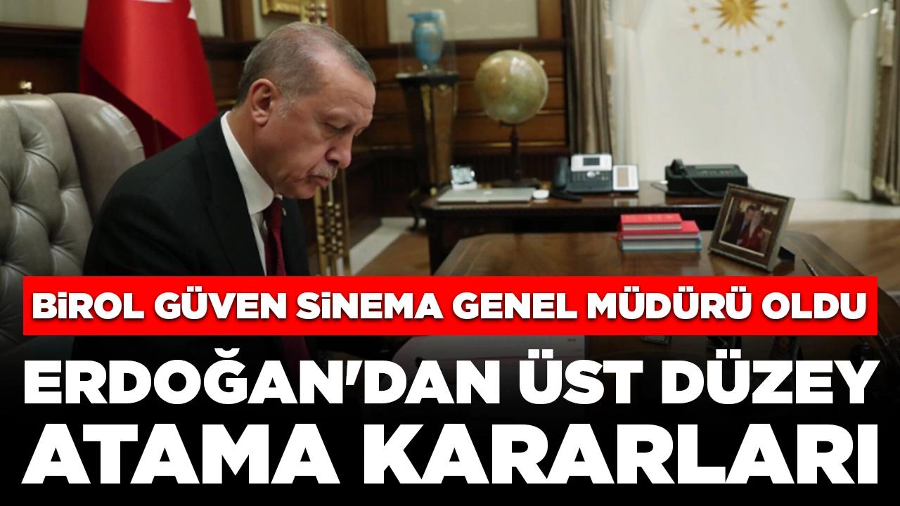 Cumhurbaşkanı Erdoğan'dan üst düzey atama kararları Resmi Gazete'de: Birol Güven Sinema Genel Müdürü oldu