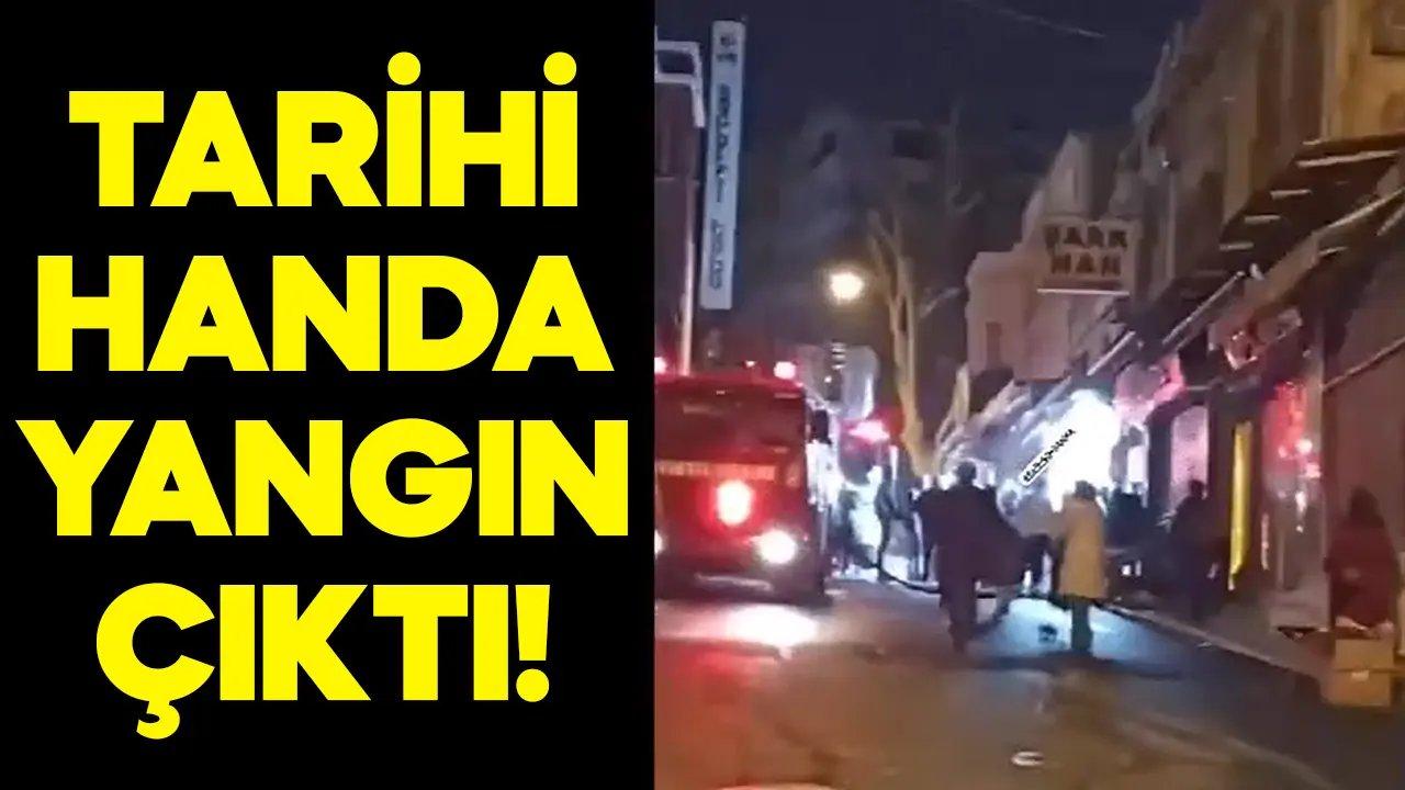 Eminönü’nde yangın çıktı, dükkanlar küle döndü!