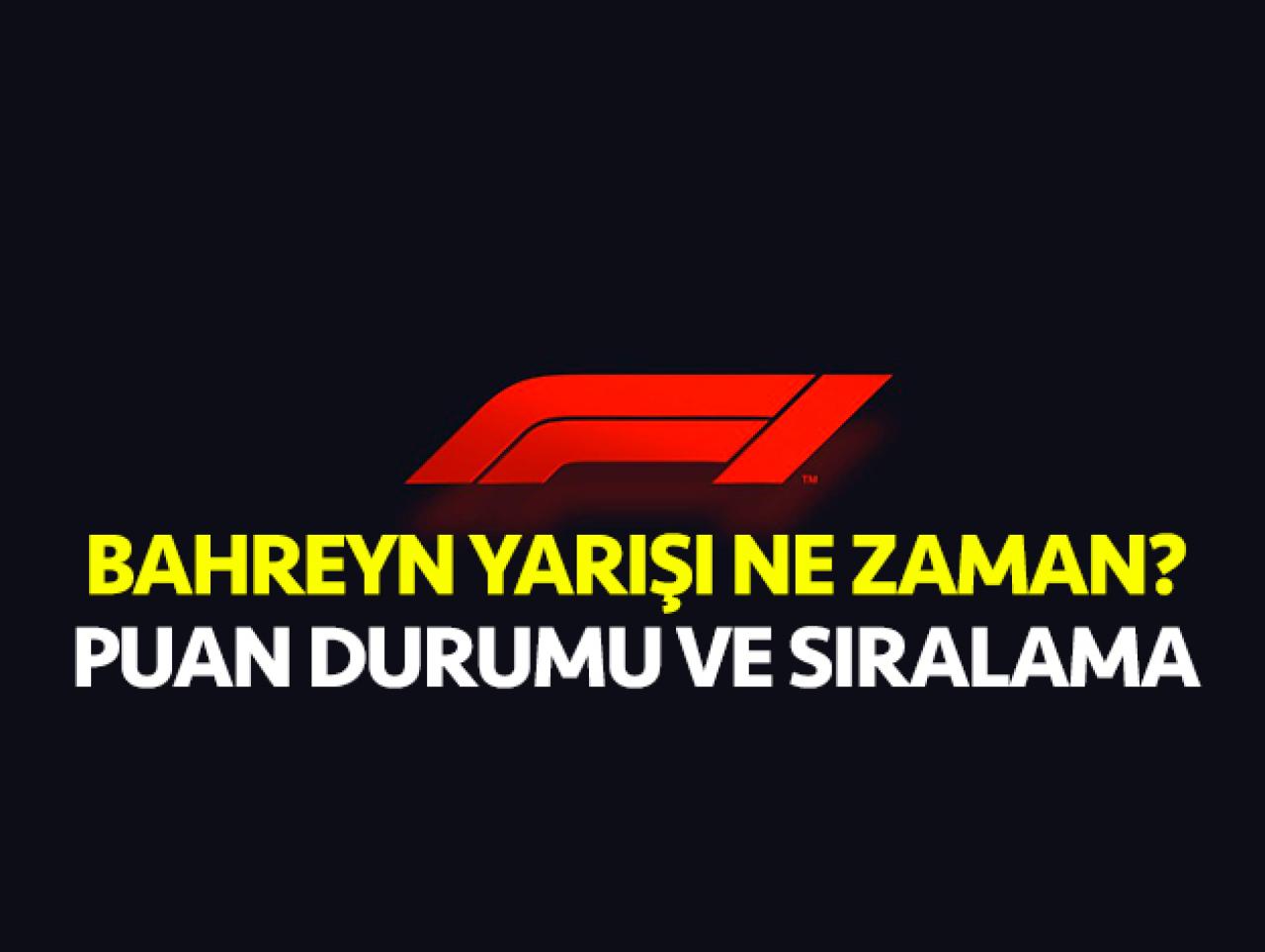 Formula 1 Bahreyn yarışı ne zaman saat kaçta ve hangi kanalda | F1 Puan durumu