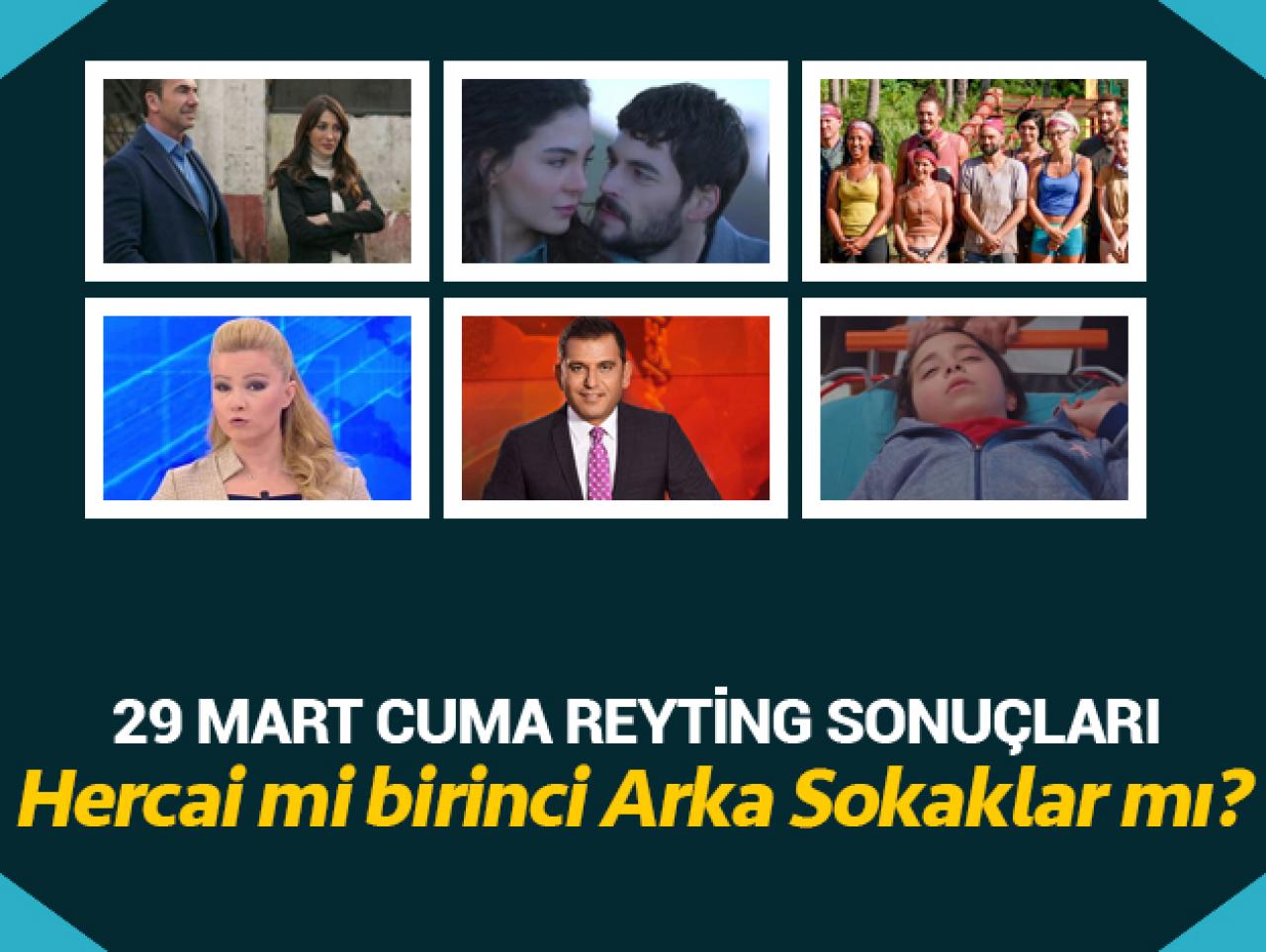 29 Mart 2019 Cuma reyting sonuçları | Hercai, Arka Sokaklar, Kızım