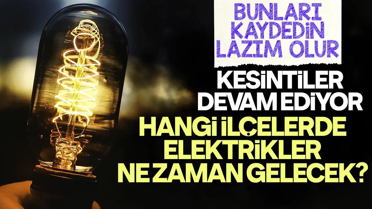 31 Ağustos 2024 AYEDAŞ ve BEDAŞ uyarıyor: İstanbullular dikkat, hafta sonuna kadar ışıksız kalabilirsiniz!