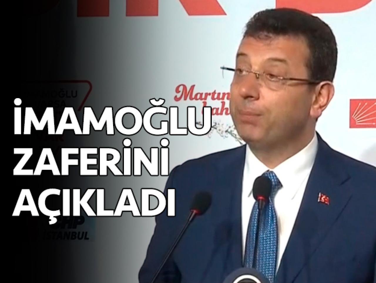 Ekrem İmamoğlu zaferini açıkladı!