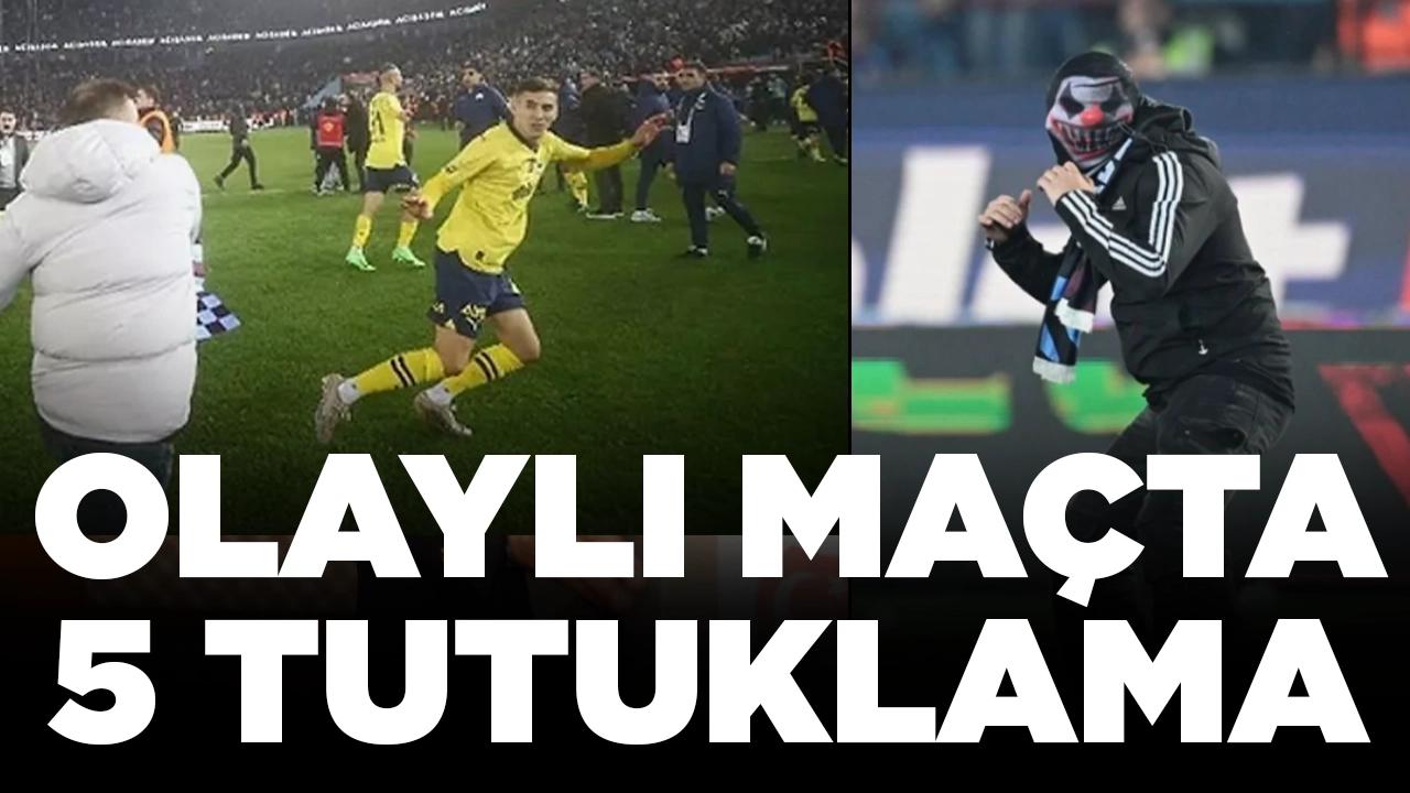 Olaylı maçta beş tutuklama