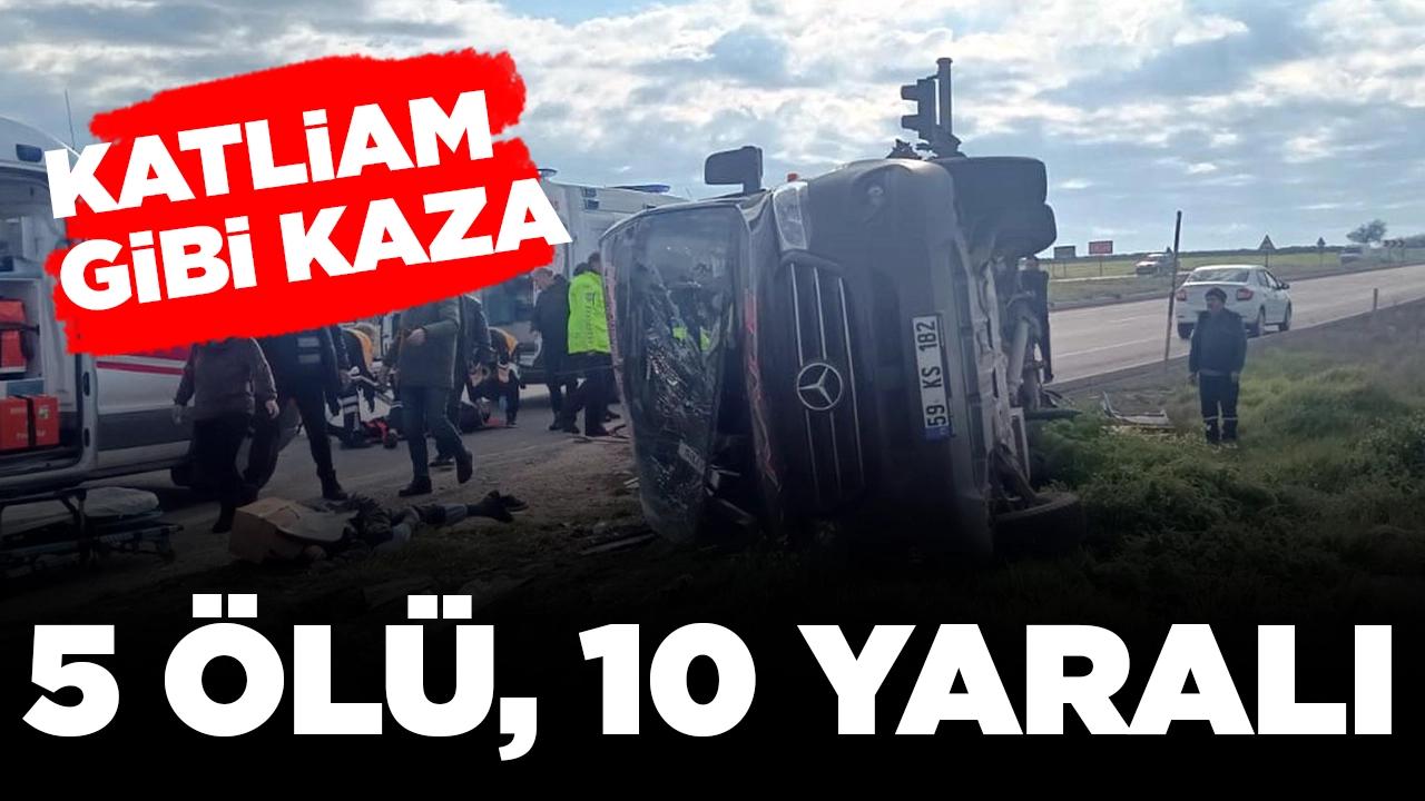 Katliam gibi kaza! TIR ile yolcu minibüsü çarpıştı: 5 ölü, 10 yaralı