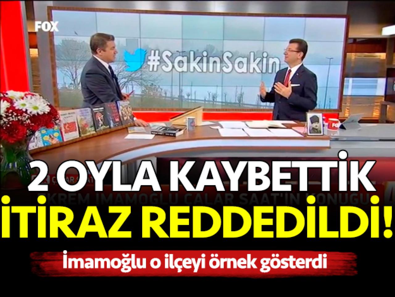 Ekrem İmamoğlu: 2 farkla kaybettiğimiz seçime itirazımız reddedildi