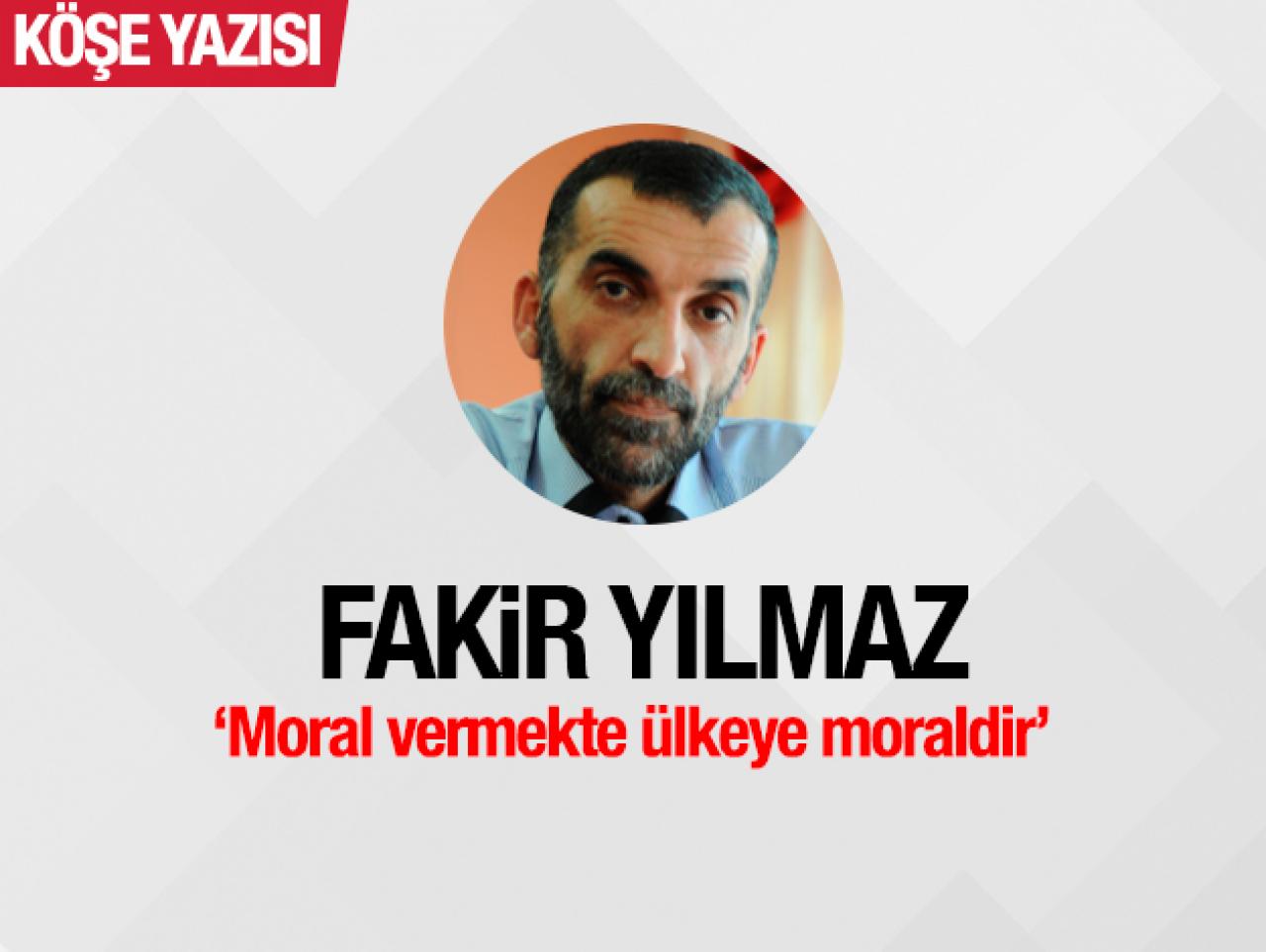 Moral vermekte ülkeye moraldir