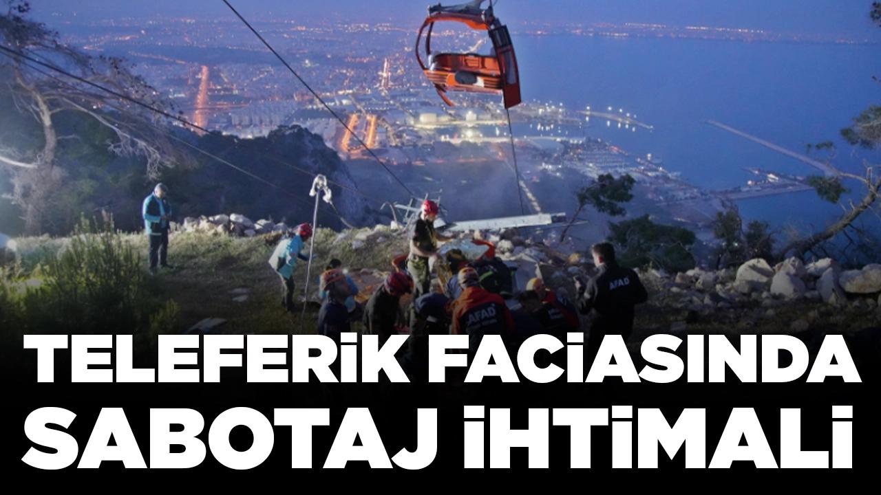 Teleferik faciasında sabotaj ihtimali: Makina Mühendisleri Odası değerlendirdi