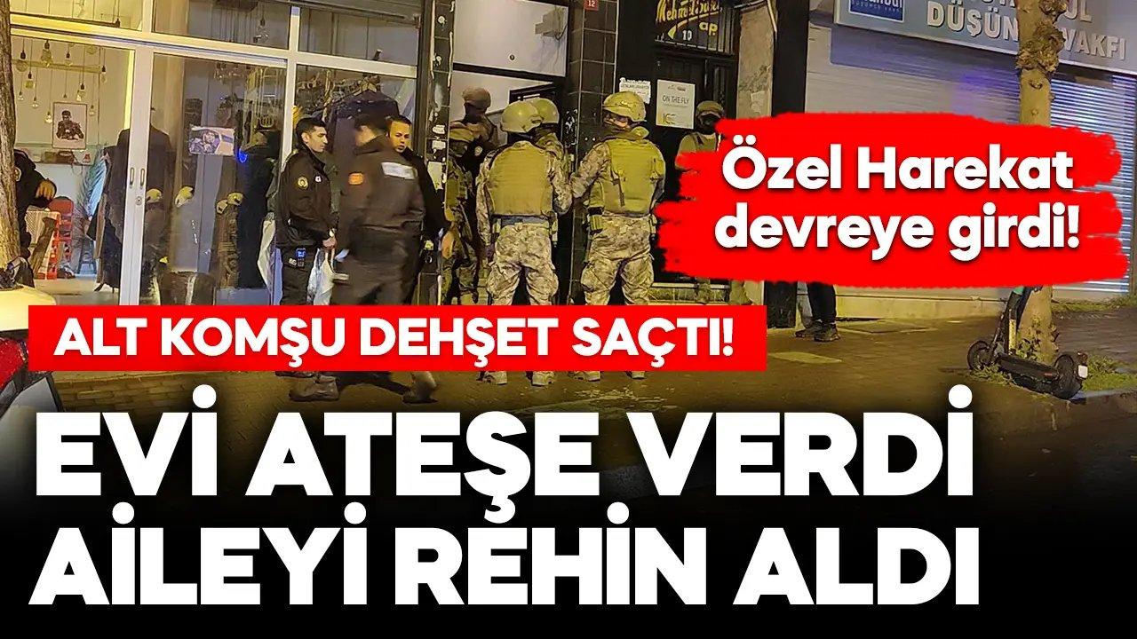 Komşu dehşeti: Balyozla saldırdığı 4 kişilik aileyi rehin aldı!