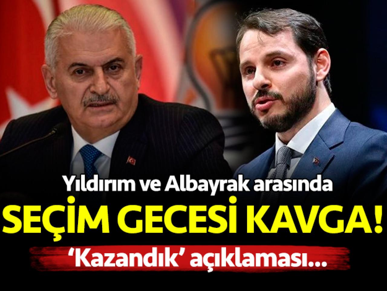 Binali Yıldırım ile Berat Albayrak arasında seçim gecesi kavga