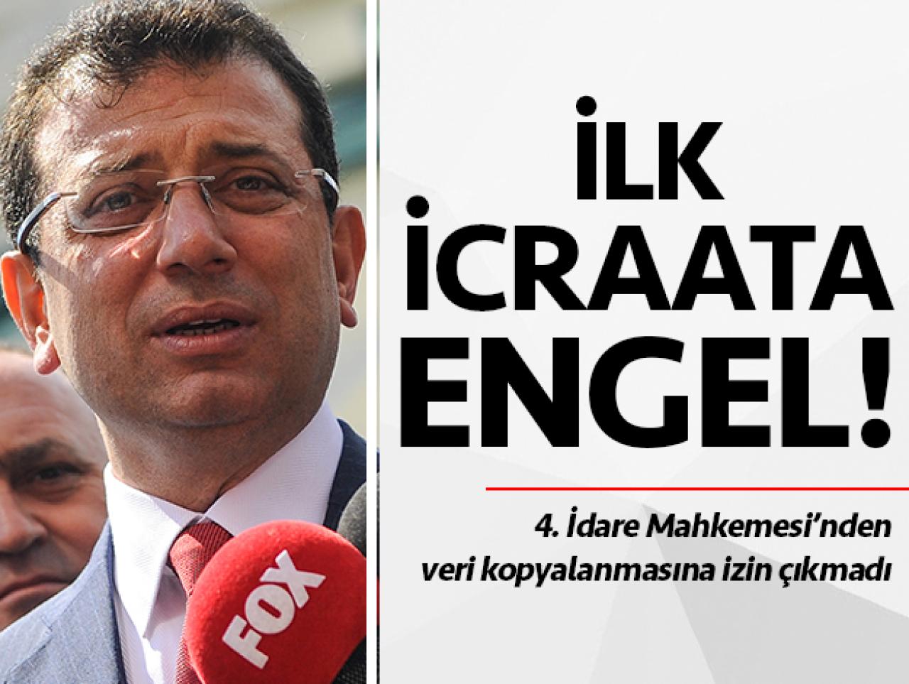 İlk icraatı engellendi!