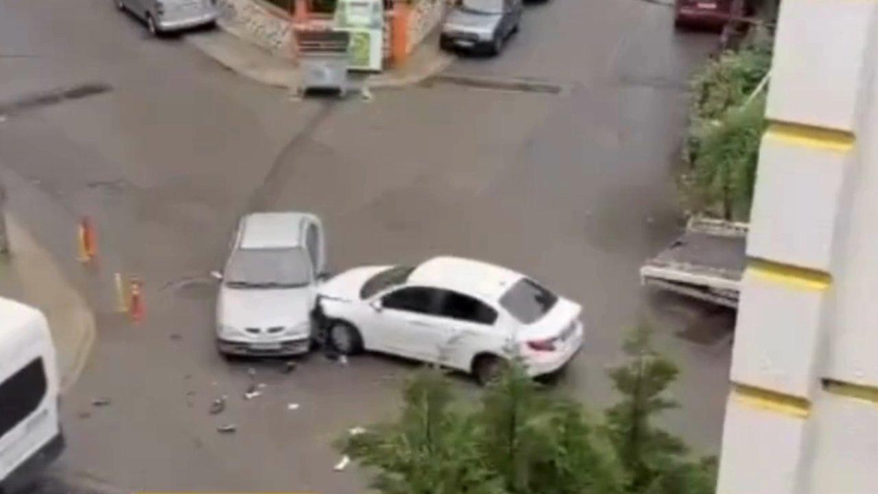 Pendik'te korkutan kaza! Araca çarpmasıyla kaçması bir oldu