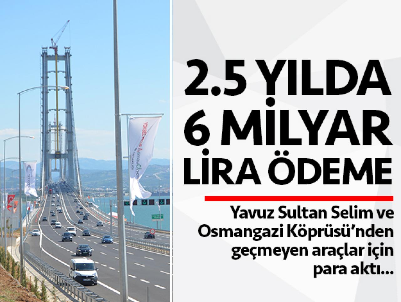 2 buçuk yılda 6 milyar lira