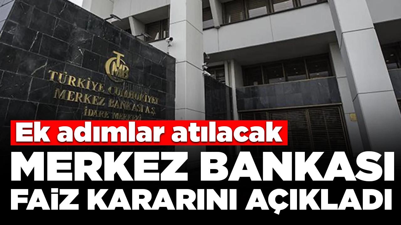 Merkez Bankası faiz kararını açıkladı