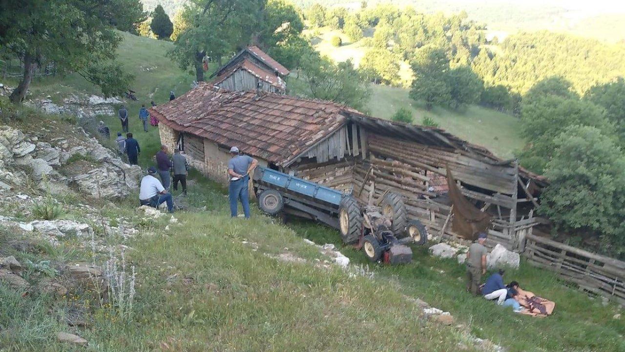 Direksiyon hakimiyetini kaybeden traktör sürücüsü hayatını kaybetti