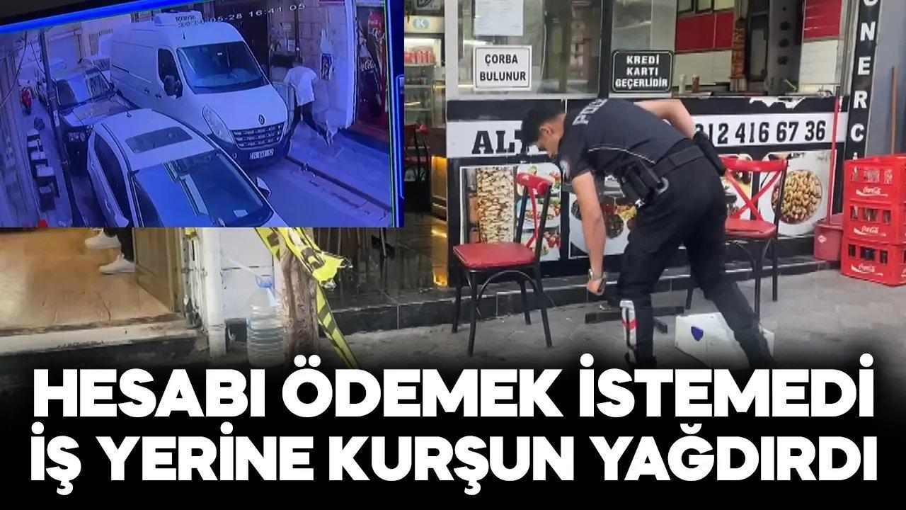 Hesap ödemek istemeyen müşteri iş yerine kurşun yağdırdı