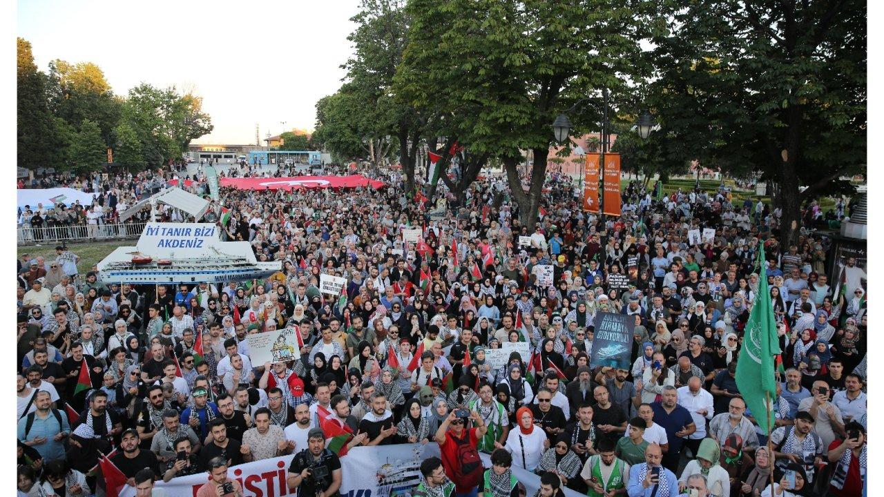 İstanbul’da Gazze’ye destek yürüyüşü düzenlendi