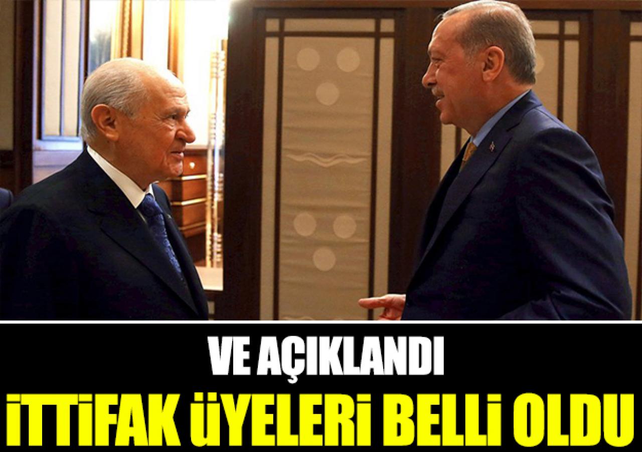 Ak Parti ve MHP'nin ittifak üyeleri belli oldu