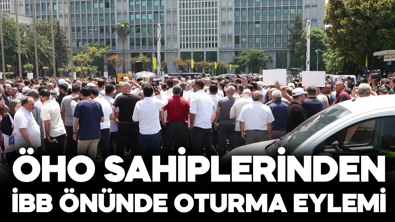 Özel Halk Otobüsü sahiplerinden İBB önünde oturma eylemi!