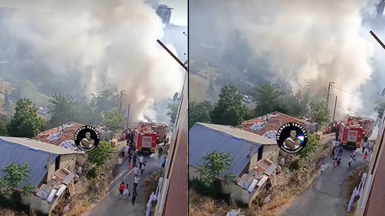 İstanbul'da gecekondu yangını