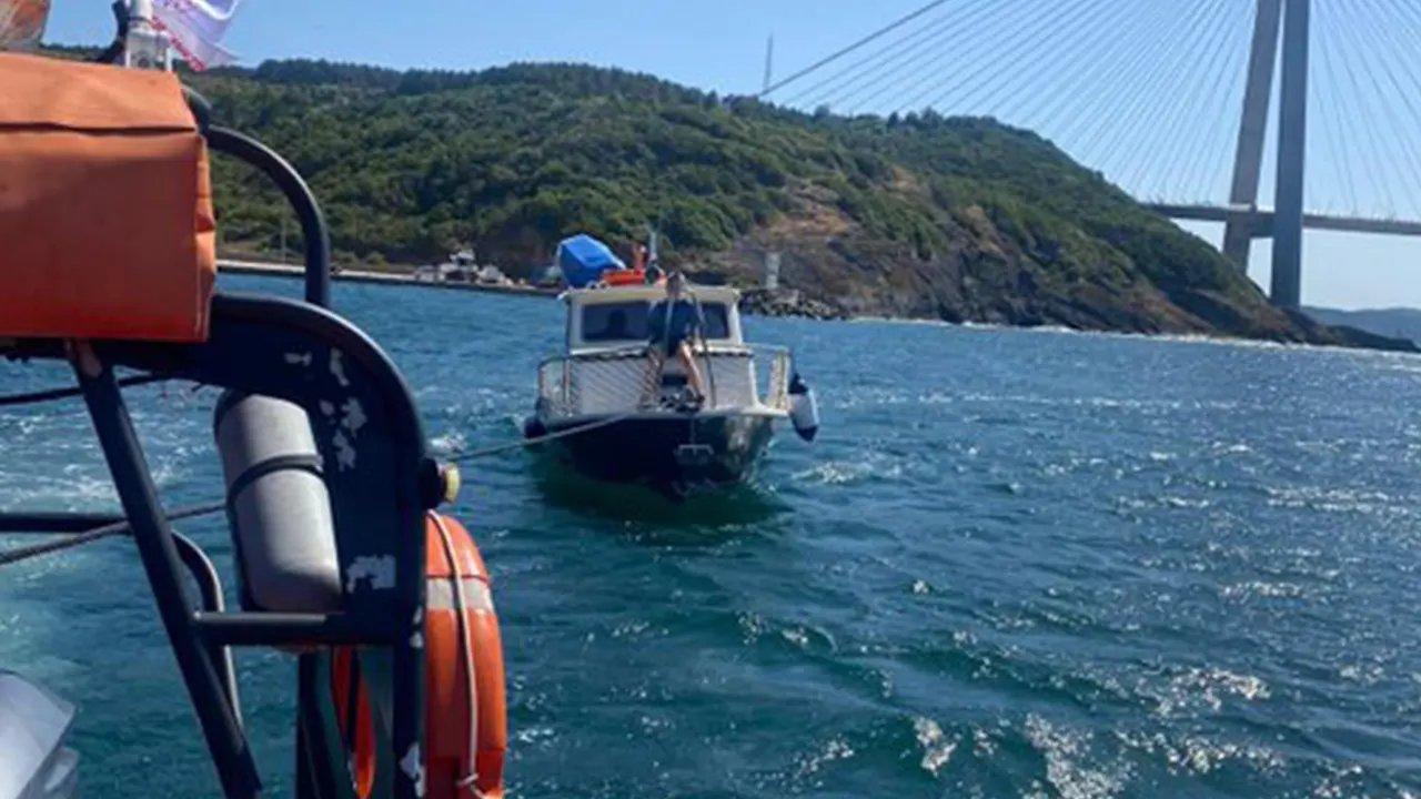 Beykoz açıklarında bir tekne arıza yaptı, yardıma ekipler yetişti!