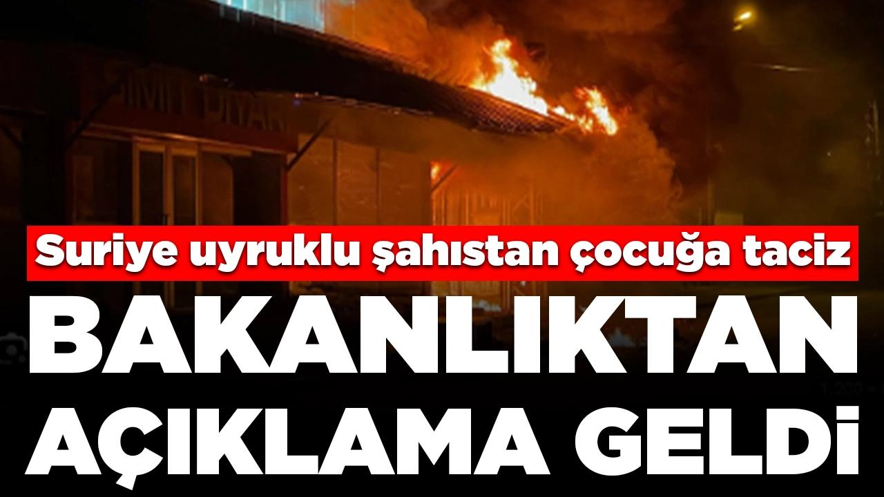 Kayseri'de Suriye uyruklu şahıstan çocuğa taciz: Bakanlıktan açıklama geldi