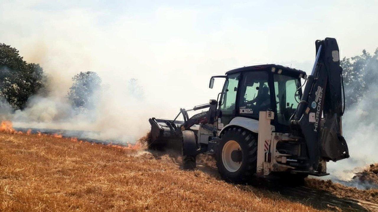 Tekirdağ'da anız yangını ormanlık alana sıçramadan kontrol altına alındı