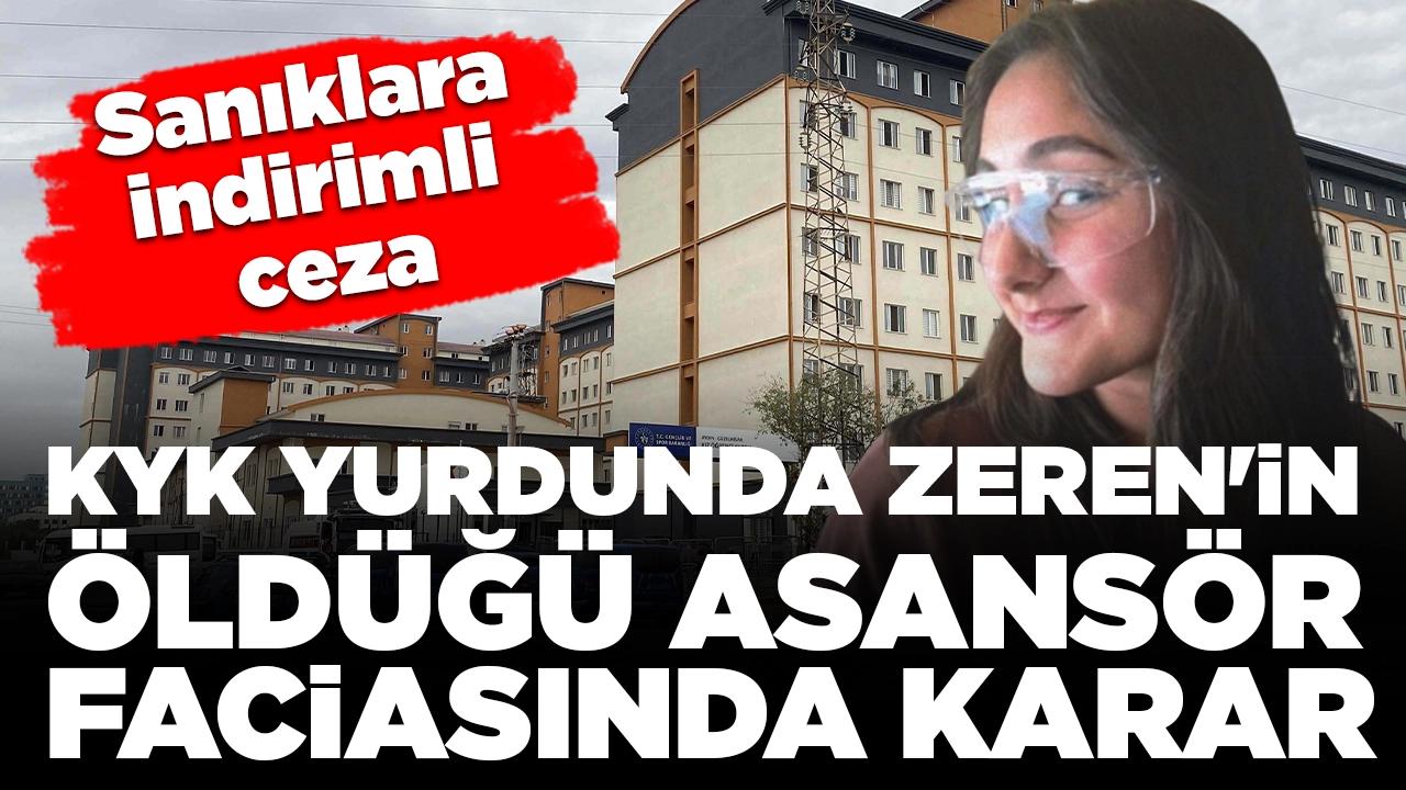 KYK yurdunda Zeren'in öldüğü asansör faciasında karar: Sanıklara indirimli ceza