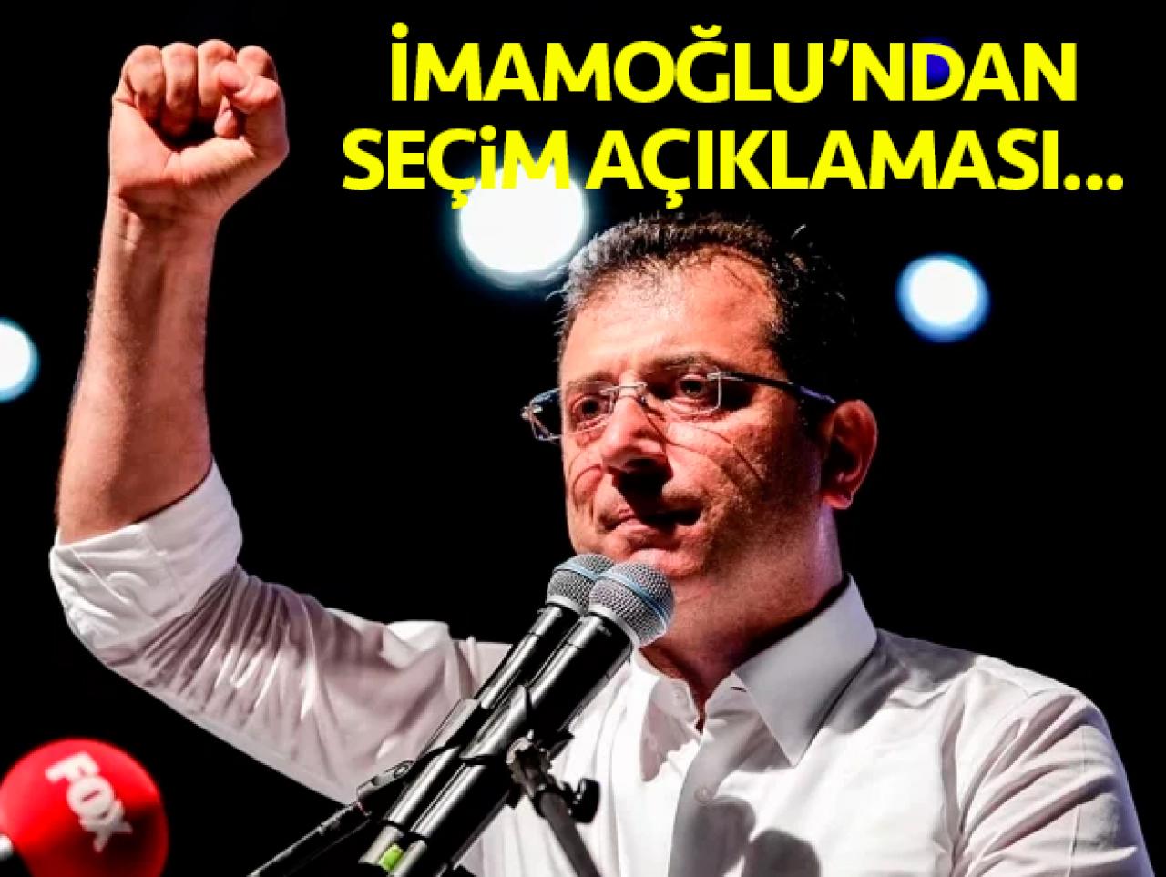 Ekrem İmamoğlu'ndan açıklama