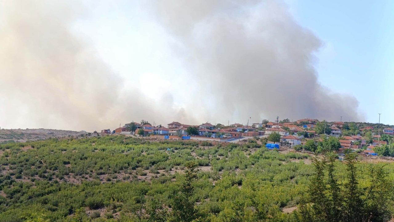 Balıkesir'de ormana sıçrayan yangın rüzgarın etkisiyle büyüyor