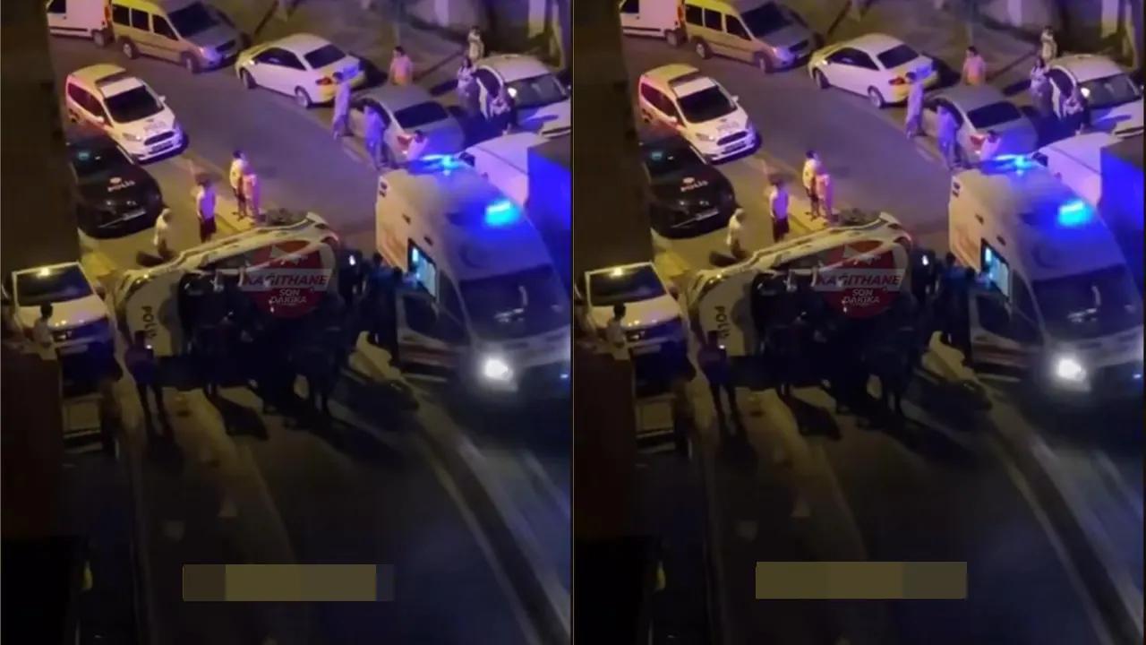 Kağıthane'de polis otosu devrildi!