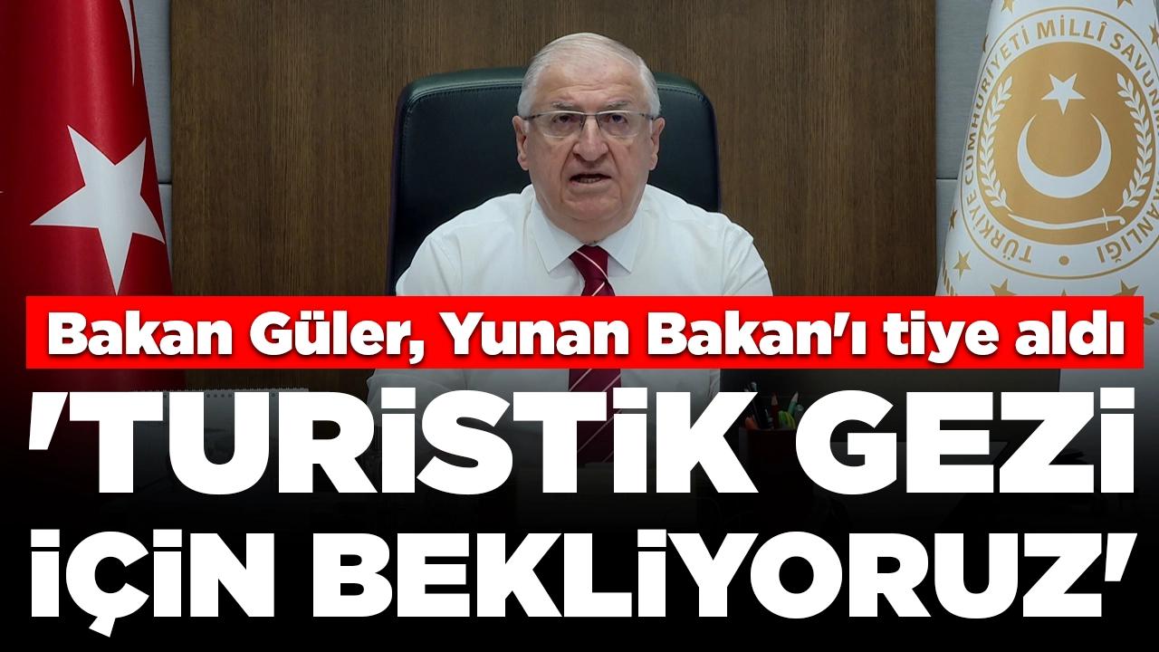 Bakan Güler, 'Bir gece ansızın gelebiliriz' diyen Yunan Bakan'ı tiye aldı: 'Turistik gezi için bekliyoruz'