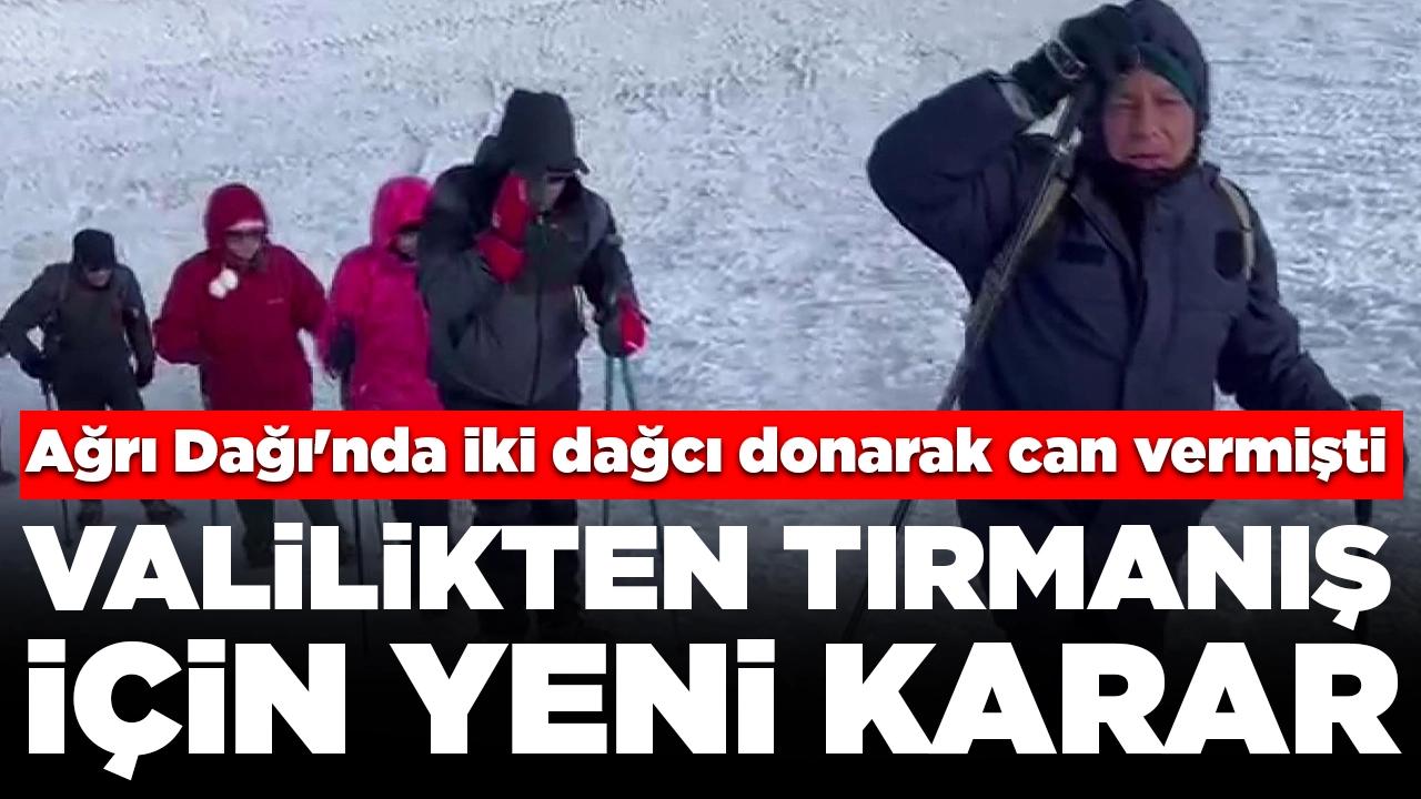 Ağrı Dağı'nda iki dağcı donarak can vermişti: Valilikten tırmanış için yeni karar