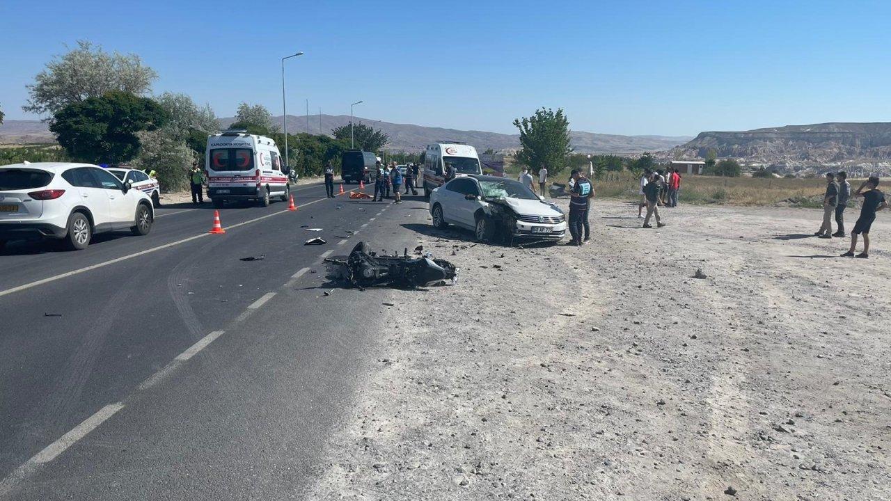 Nevşehir'de otomobille çarpışan motosikletli öldü: Sürücü gözaltına alındı