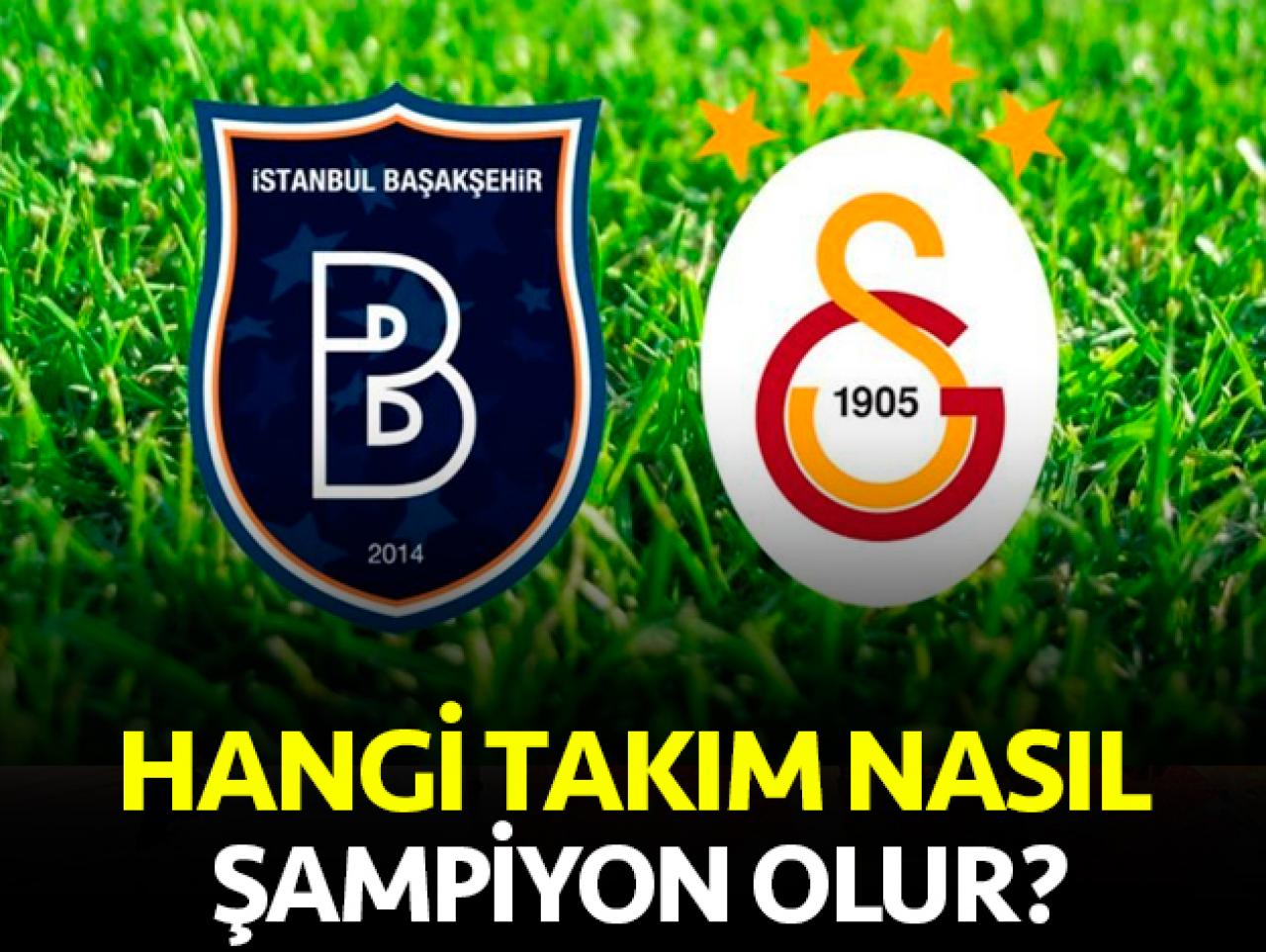 Galatasaray mı şampiyon olacak Başakşehir mi? İşte ihtimaller