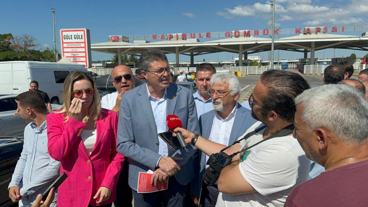 Kapıkule'de gurbetçilere CHP lideri Özel'in mektubu  dağıtıldı