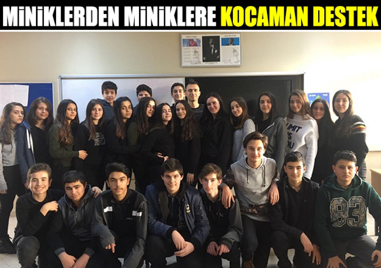 Miniklerden miniklere kocaman destek