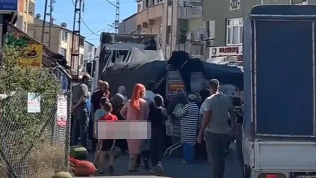 Maltepe'den sonra Pendik'te ücretsiz karpuz dağıtıldı