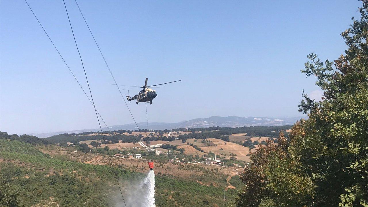 Bursa'da bir orman yangını daha: Alevlere havadan ve karadan müdahale ediyor