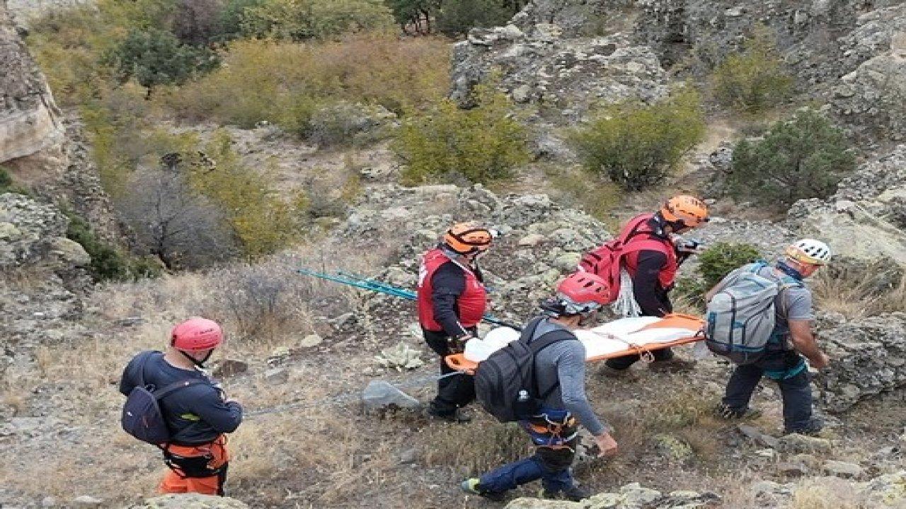 Bolu'da zorlu kanyonda arama kurtarma tatbikatı