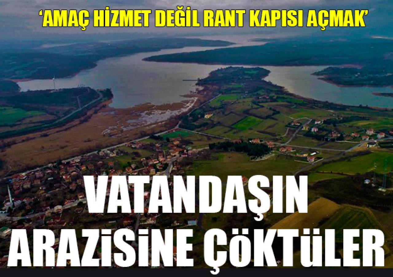 Vatandaşın arazisine çöktüler!