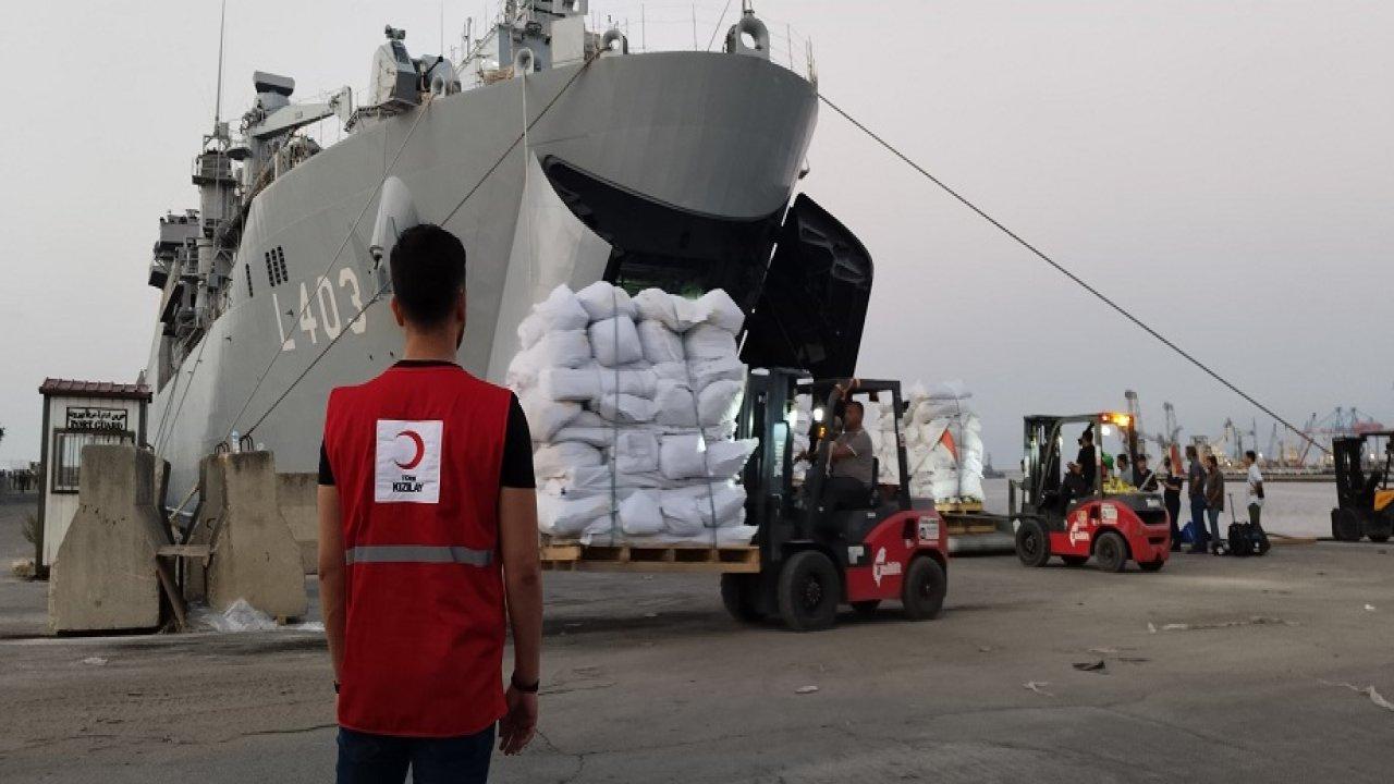 Türk Kızılayı, Lübnan'daki tahliye operasyonuna acil yardım malzemeleriyle destek veriyor