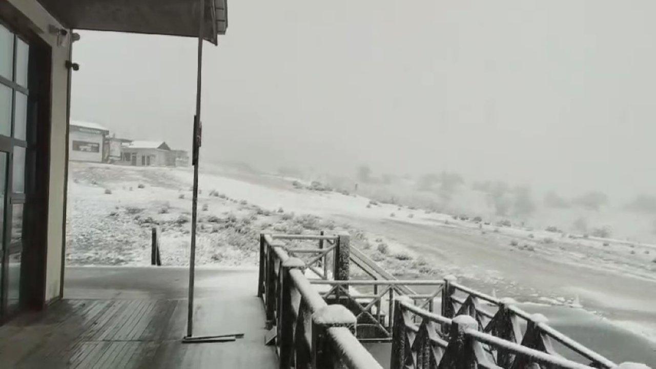 Karabük'ün yüksek kesimlerinde kar yağışı etkili oldu