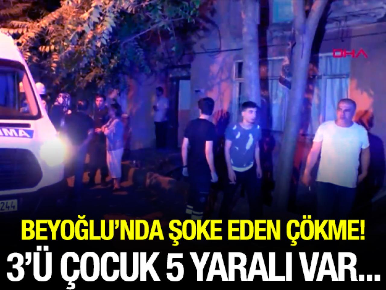 Beyoğlu'nda balkon çöktü: 5 yaralı