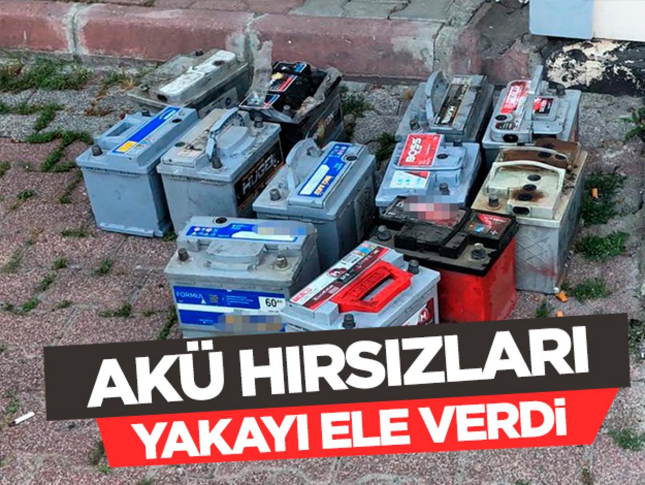 Akü hırsızları yakayı ele verdi